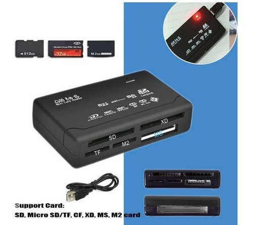 Lector De Memorias Todo En Uno Xd Cf Micro Sd Pro Duo Ms