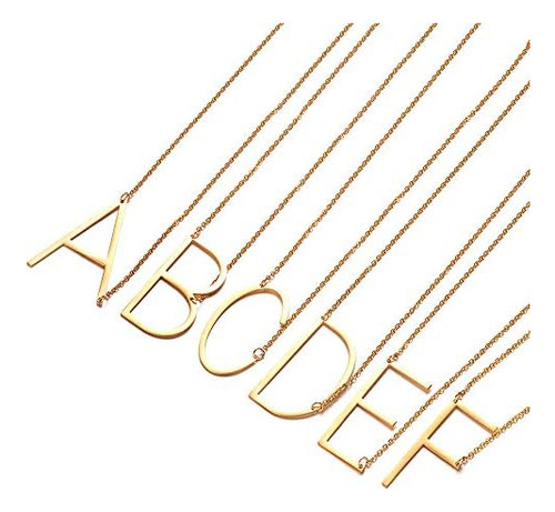 Modagirl Collar Minimalista Personalizado Con Inicial Latera