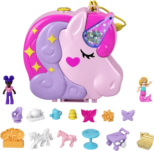 Polly Pocket Miniatura Unicorn Fantasy Tea Party Especial