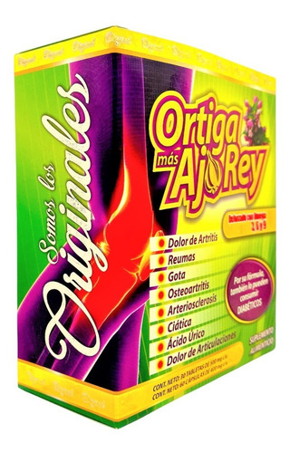 Imagen 3 de 9 de Ortiga Mas Ajo Rey Con Omega 3 6 9 Original (3 Cajas) Full