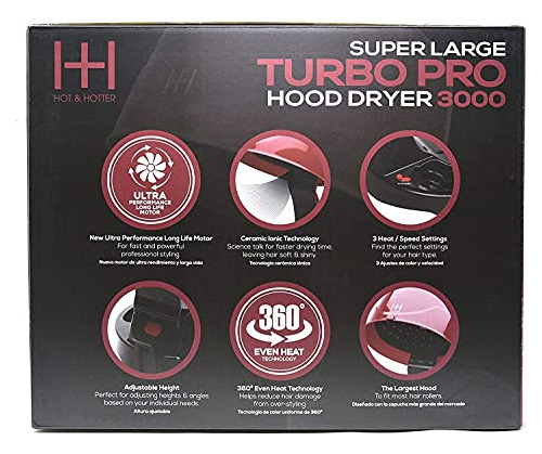 Annie Hot & Hotter Super Large Turbo Pro Hood Dryer 3000 Ult