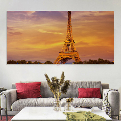 Cuadro Torre Eiffel Cif2 Canvas Grueso 120x50