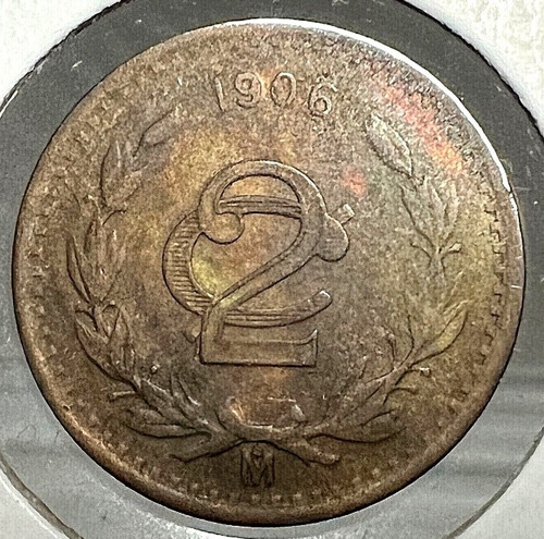 Moneda Dos Centavos 1906 Mexico Porfiriato