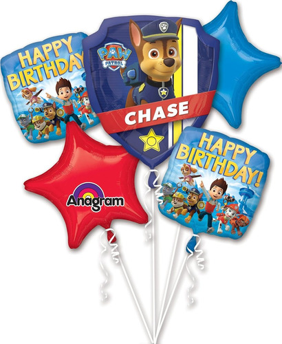 Globos X 5  Patrulla De Mascotas  A0994 - A2221