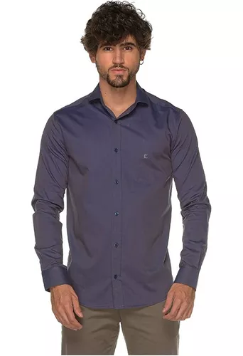 Camisa Xadrez Slim Masculina Teodoro Botões Moderna - Preto
