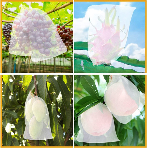 _ 50 Piezas Bolsas Protección Frutas Bolsa Red Jardín