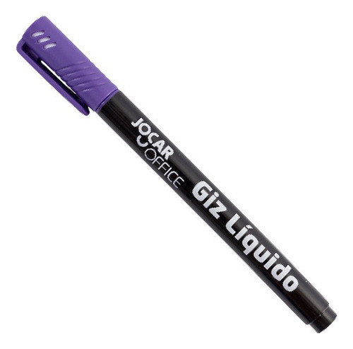 Caneta Giz Liquido Roxo Para Quadro Negro Etiquetas Lousa