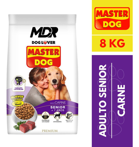 Master Dog Senior Carne 8kg | Distribuidora Mdr