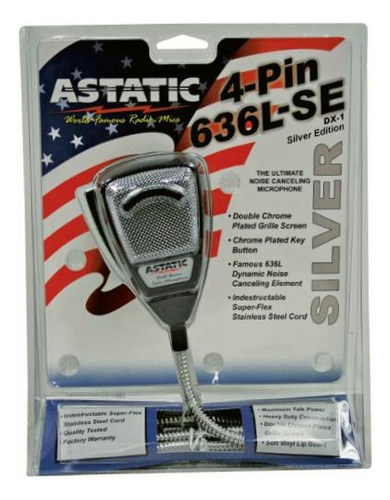Microfone Cb Astatic 302-10001se 636LSE de 4 pinos com