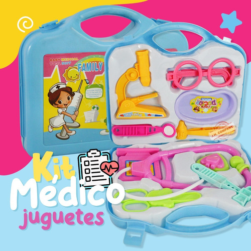 Imagen 5 de 7 de Kit Maletin Enfermera Juguete De Rol Medico Doctor Xf7769