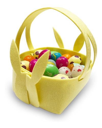 Canasta De Conejo Para Pascua Easter Huevitos En Fieltro