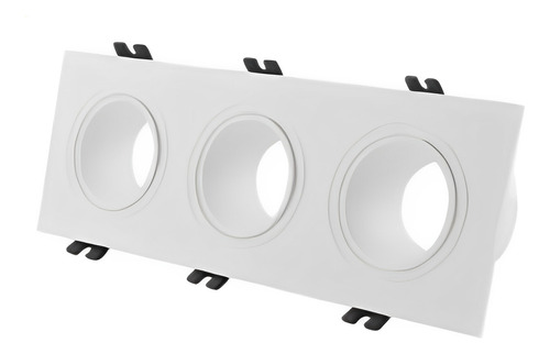 Lampara Ojo De Buey Cuadrado Triple Blanco Ld-1559