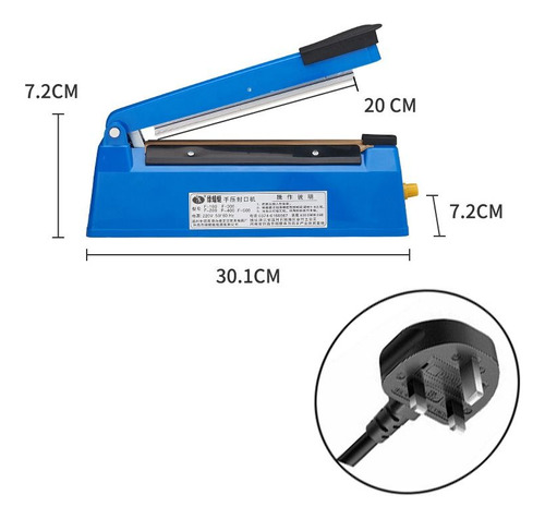 Máquina De Sellado Térmico Impulse Heat Sealer, Manual Eléct