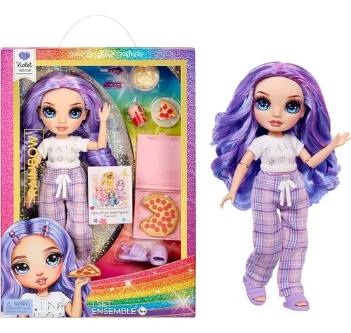 comprar Rainbow High Junior Fiesta De Pijamas Muñeca Violet Willow .