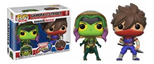 Boneco Funko Pop Marvel Vs Capcom Gamora Vs Strider - 2 Pack