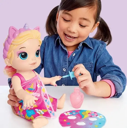 Muñeca Baby Alive Bebe Dia De Spa Cabello Rubio32 Cm