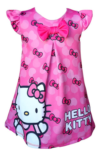 Vestido Batita Niña Casual Kitty Kuromi Amigos Moda