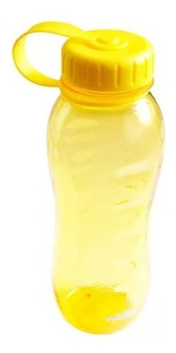 Botella Cilindro Agua 650ml C/agarradera Amarillo Wallis