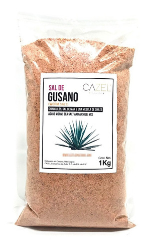 1 Kg Sal De Gusano De Maguey Tradicional Oaxaca Sabor Hoja de Aguacate
