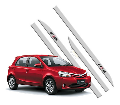 Friso Lateral Toyota Etios Prata Soul Ponta Redonda