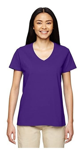 Blusa Camiseta Para Dama Algodón De Color 180 Grm Cuello V