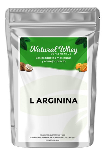 L Arginina Oxido Nitrico Puro Hcl 50 Gramos Sabor Característico