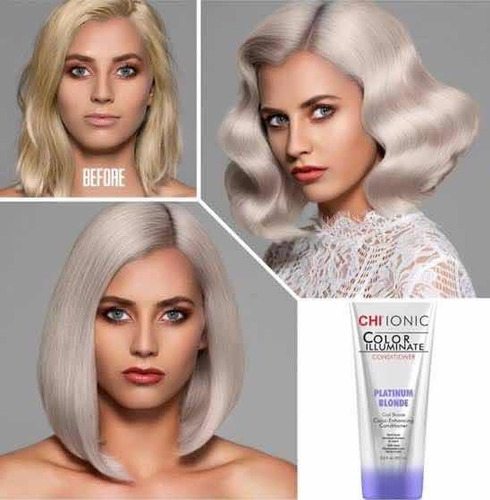Imagen 3 de 6 de Matizante Platinium Blonde Chi Illuminate Conditioner 251ml
