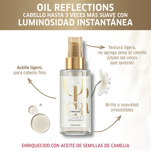 Aceite Tratamiento Ligero Para El Cabello Wella Oil 100 Ml