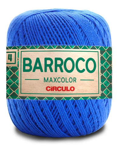 Barroco Maxcolor 4 Fios 200gr Kit 03 Un Linha Crochê Tricô Cor Azul bic