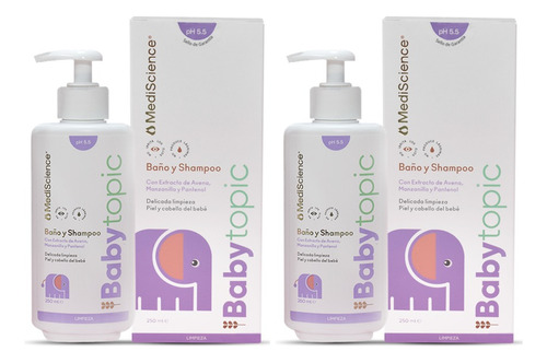 Mediscience Babytopic Baño Y Shampoo Ph 5.5 Loción 250ml X 2