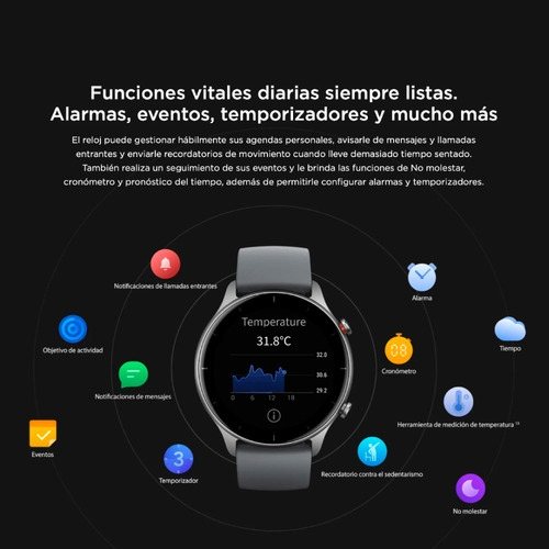 Smartwatch Amazfit Fashion Gtr 2e 1.39 Gps Sumergible