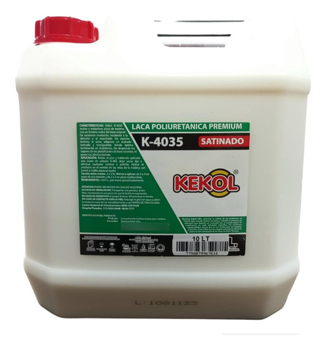 Hidro Laca Poliuretanica  Kekol K-4035 Satinado 10 Lts