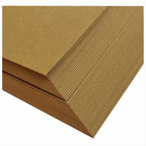 Papel Kraft 120x85cm 225gr 50hjs Misionero Madera Marron
