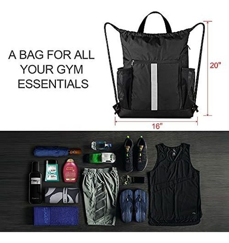 Mochila Deportiva Con Cordón Y Compartimento Para Zapatos