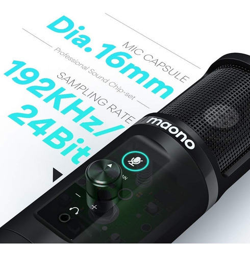 Imagen 2 de 7 de Kit Microfono Condensador Usb Maono Au-pm422 Poadcasting