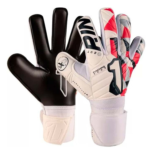 Guantes Rinat Blancos Con Rojo Para Futbol