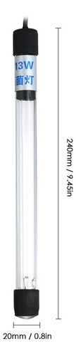 13w Uv Light Sterilization Ultraviolet Submersible Lamp