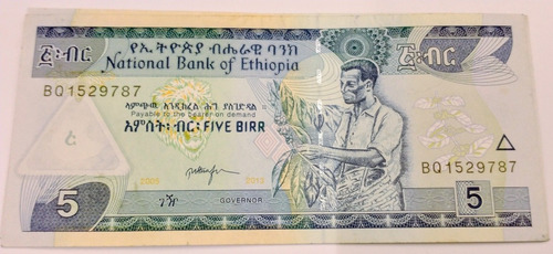 Billete Etiopia 5 Birr 