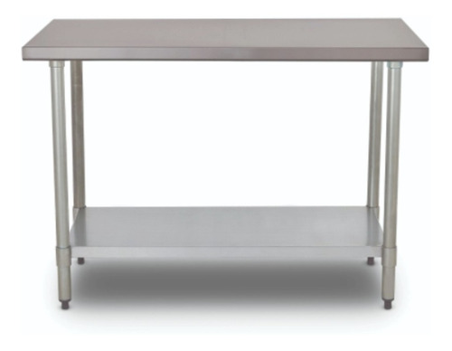 Mesa De Trabajo Acero Inoxidable Torrey 120cm Rbanda Color Gris
