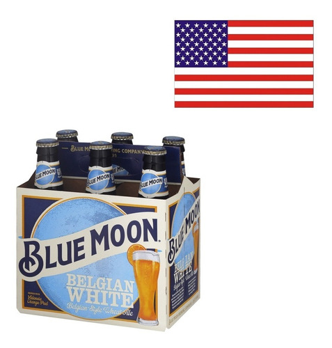 Kit 6 Cerveja Blue Moon Belgian White Ale 355ml - Usa