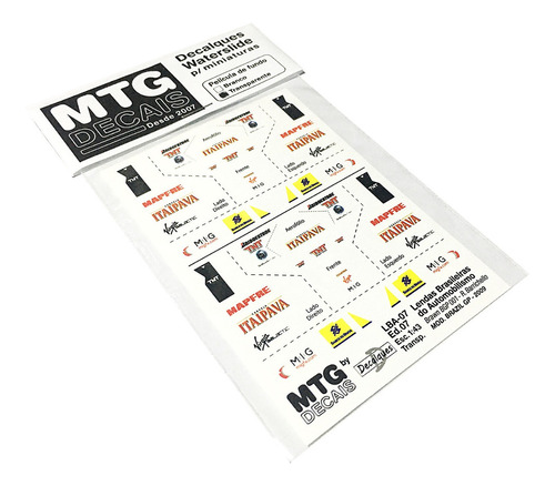 Decalque Mtg Decais 1:43 Lendas F1 Brawn Bgp 001 Barichello 