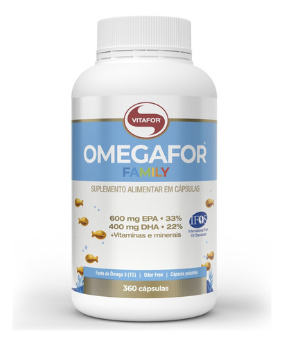 Kit 2 Omegafor Family Ômega 3 Vitafor Com 360 Cápsulas