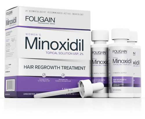 Imagen 1 de 5 de Foligain Minoxidil 2% Para Dama Tratamiento 3 Meses