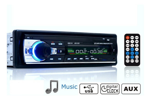 Imagen 1 de 9 de Radio Para Carro Usb Aux Sd Bluetooth Excelente Sonido 60wx4