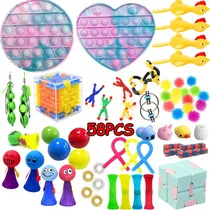 Comprar Br 58 Peças Fidget Push Pop It Kit Kit Brinquedos