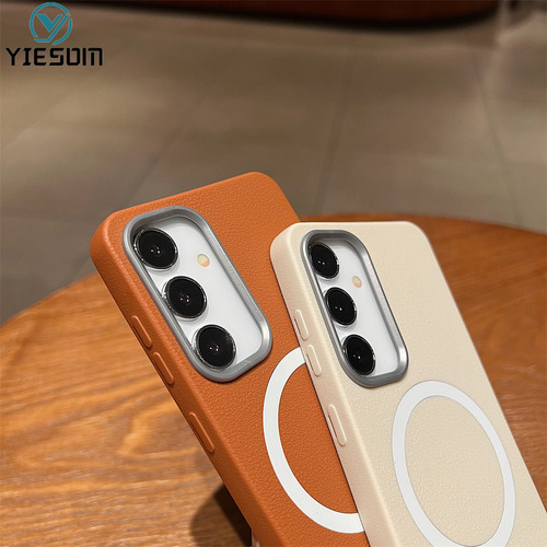 Funda Magnética De Piel Para Samsung Galaxy A16 A26 A36 A56 A15 A25 A35 A55 A14 A34 A54 5g Con Carga Inalámbrica Magnética