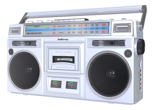 Audiocrazy Reproductor De Casete Boombox Retro Am/fm Radio .