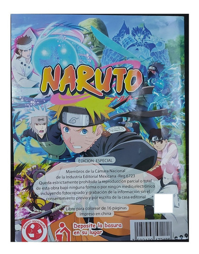 Naruto & Sasuke Vs Obito Paq 25 Libros De Colorear Iluminar