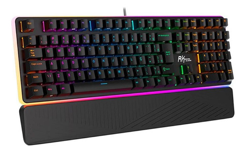 Teclado Mecanico Gamer Royal Kludge Rk918 Rgb Abnt2 S Red Bk
