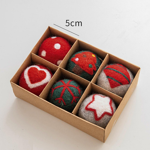 Bolas De Adornos Navideños De Fieltro Adornos De Bolas Navid